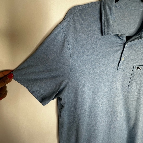 Vineyard Vines Blue Polo Shirt Classic Design - Picture 3 of 7